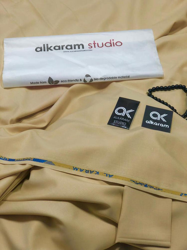 Men's Wash & Wear Plain Suit Beige Winter