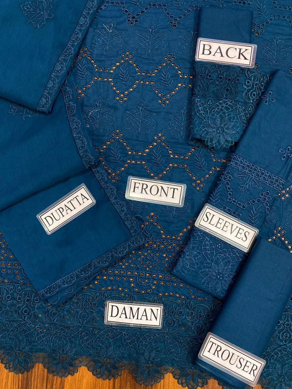 Lawn Embroidery Series With Premium Chickenkari Work