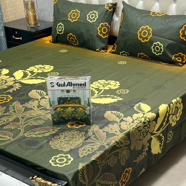 Gul Ahmed Cotton Bedsheets King size